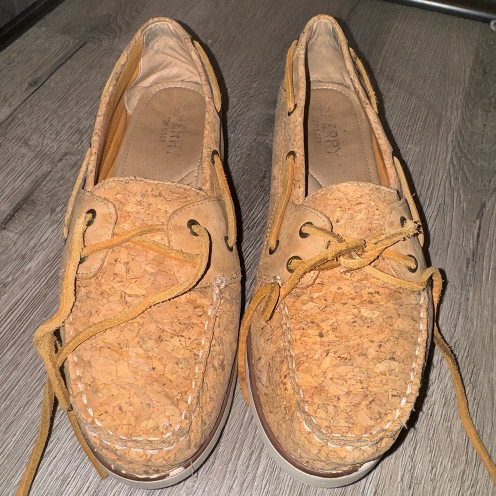 Sperry Top Sider woman's Cork Boat Shoes Sneakers 9